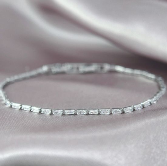 Imagen de Pulsera Rectángulos de Cristal  1701