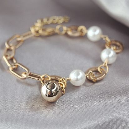 Imagen de Pulsera Perlas y Esfera  1710