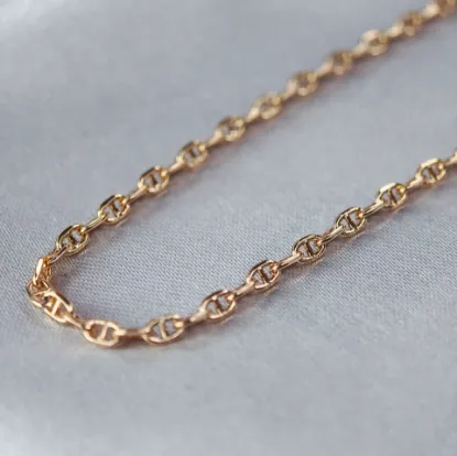 Imagen de Cadena Tipo Gucci Marinero Entrelazados Oro Dorado Talla 6002