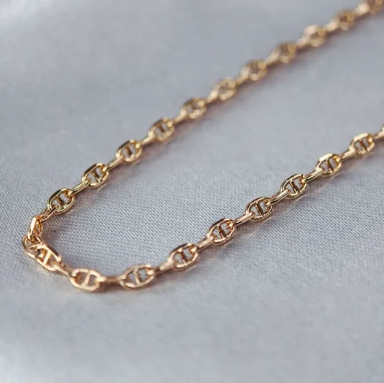 Imagen de Cadena Tipo Gucci Marinero Entrelazados Oro Dorado Talla 6002