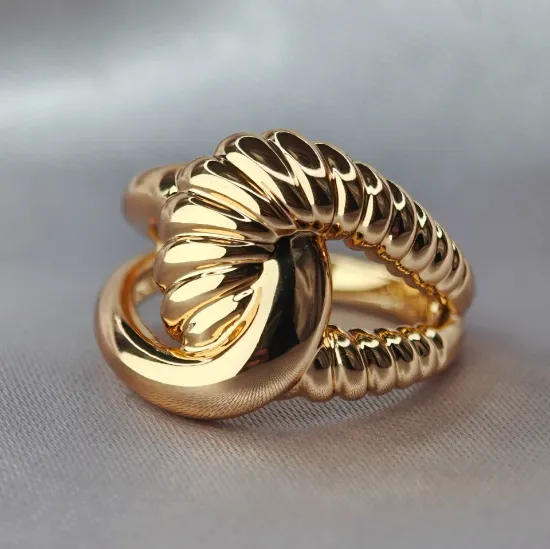 Imagen de Anillo Combinado de Oro