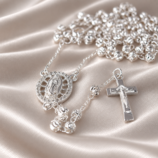 Imagen de Collar Rosario Fe Virgen de Guadalupe  Talla 5203
