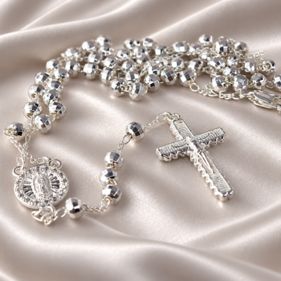 Imagen de Collar Rosario Cruz y Virgen de Guadalupe Talla 6204