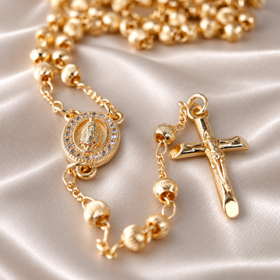 Imagen de Collar Rosario Pureza Virgen de Guadalupe Talla 5104