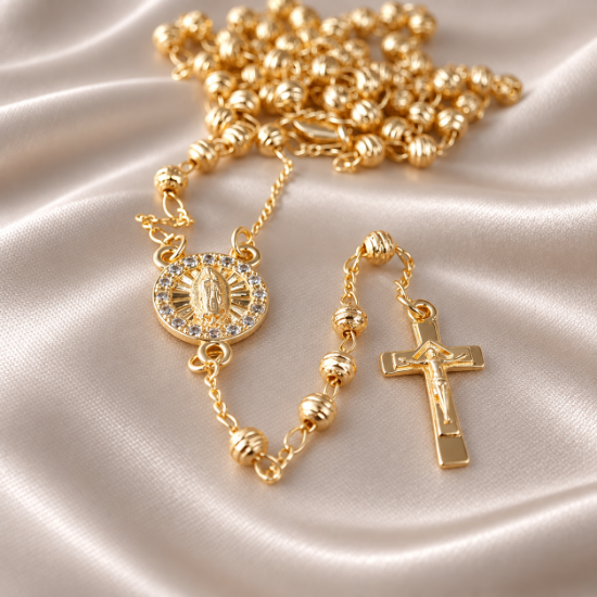 Imagen de Collar Rosario Milagrosa Virgen de Guadalupe Talla 5204
