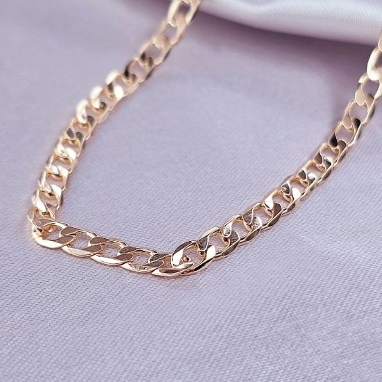 Imagen de Cadena Tejido Barabada Abierta Oro Dorado Talla 4405