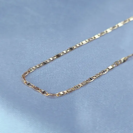Imagen de Cadena Tejido Gucci Dos Centros Oro Dorado Talla 4502