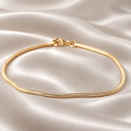 Imagen de Pulsera Tejido Cola Topo o Ratón Oro Dorado Talla 1801