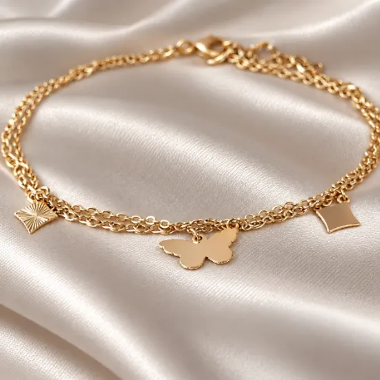 Imagen de Pulsera Tobillera Mariposa y Rombos  2201