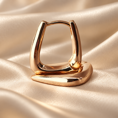 Imagen de Huggie Geométrico de Oro