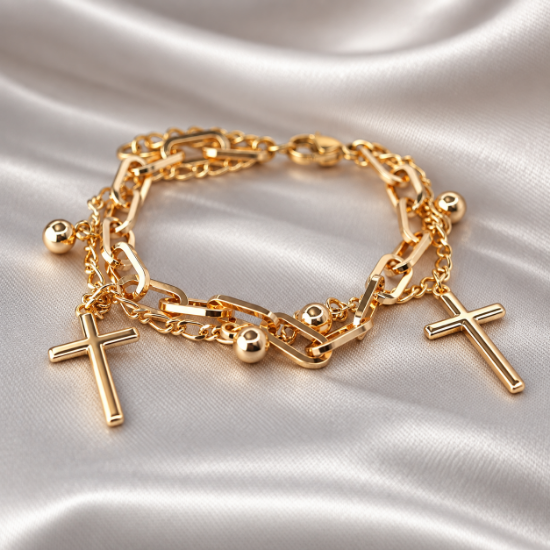 Imagen de Pulsera Doble Fe Talla 1605