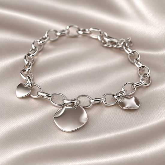 Imagen de Pulsera Pétalos y Corazón Talla 1805