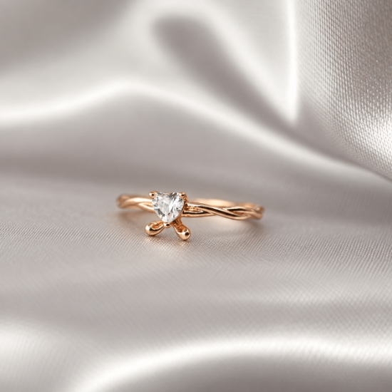 Imagen de Anillo Corazón Lazo de Amor