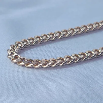 Imagen de Cadena Tejido Barabada Cerrada Oro Dorado Talla 6003
