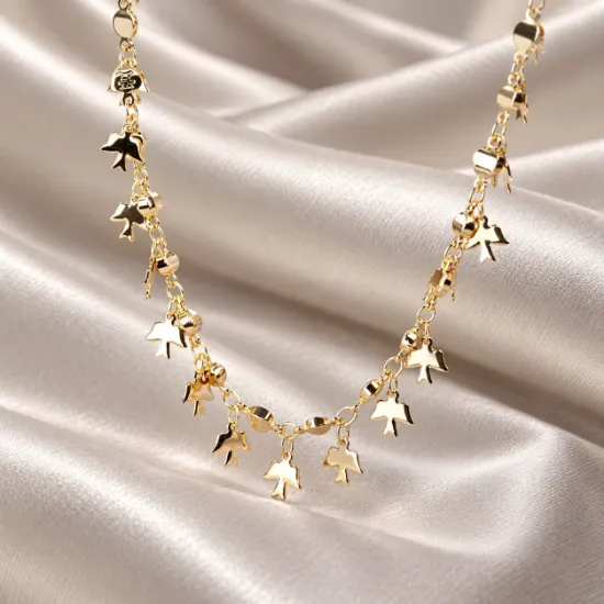 Imagen de Collar Corazones y Gaviotas Talla 4505