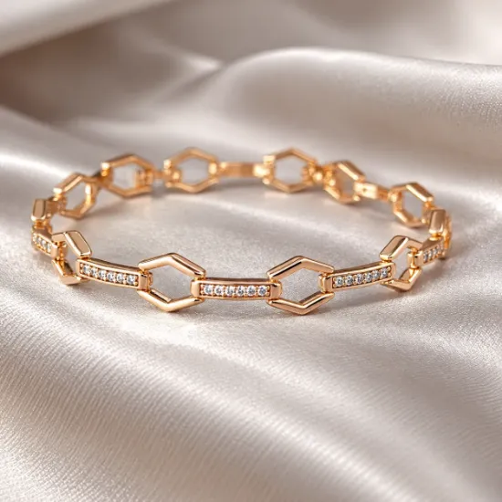 Imagen de Pulsera Hexágonos y Rectángulos Talla 1707