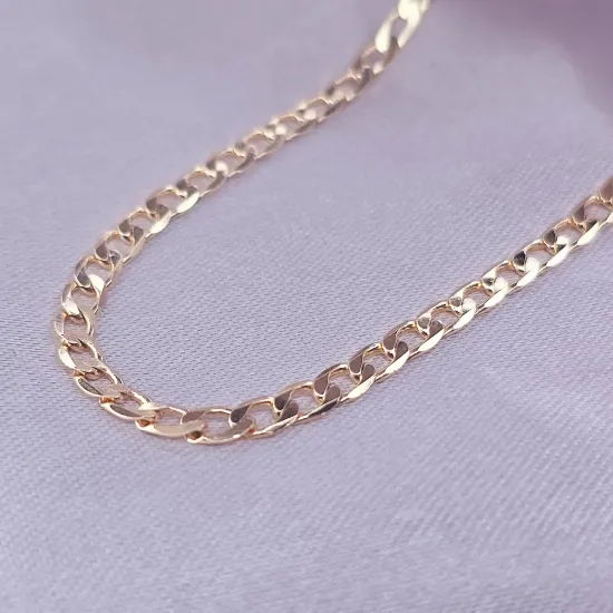 Imagen de Cadena Tejido Barabada Abierta Oro Dorado Talla 4903